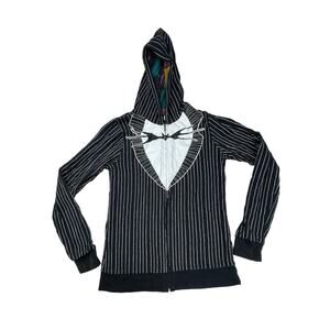 THE NIGHTMARE BEFORE CHRISTMAS Women's Sz M REVERSIBLE HOODIE JACKET